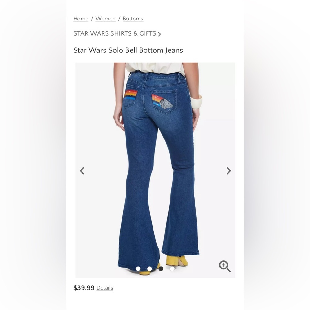 Star Wars Solo size 5 bell bottom jeans